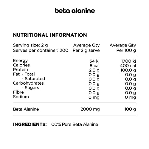 Switch Nutrition Beta Alanine 400g